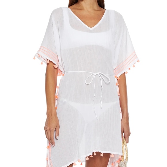 Seafolly Other - SEAFOLLY Australia Dessert Tribe Mini Tassel Gauze Kaftan One Size